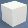 Clear Stands White Large Square Acrylic Display Cube, 20 Inch