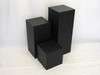 Clear Stands Matte Finish Black Square Cube, 12 Inch
