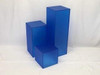 Clear Stands Matte Finish Blue Square Cube, 12 Inch