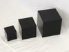 Clear Stands Economy Cubes - Black Square Cube 8 inch, case of 8