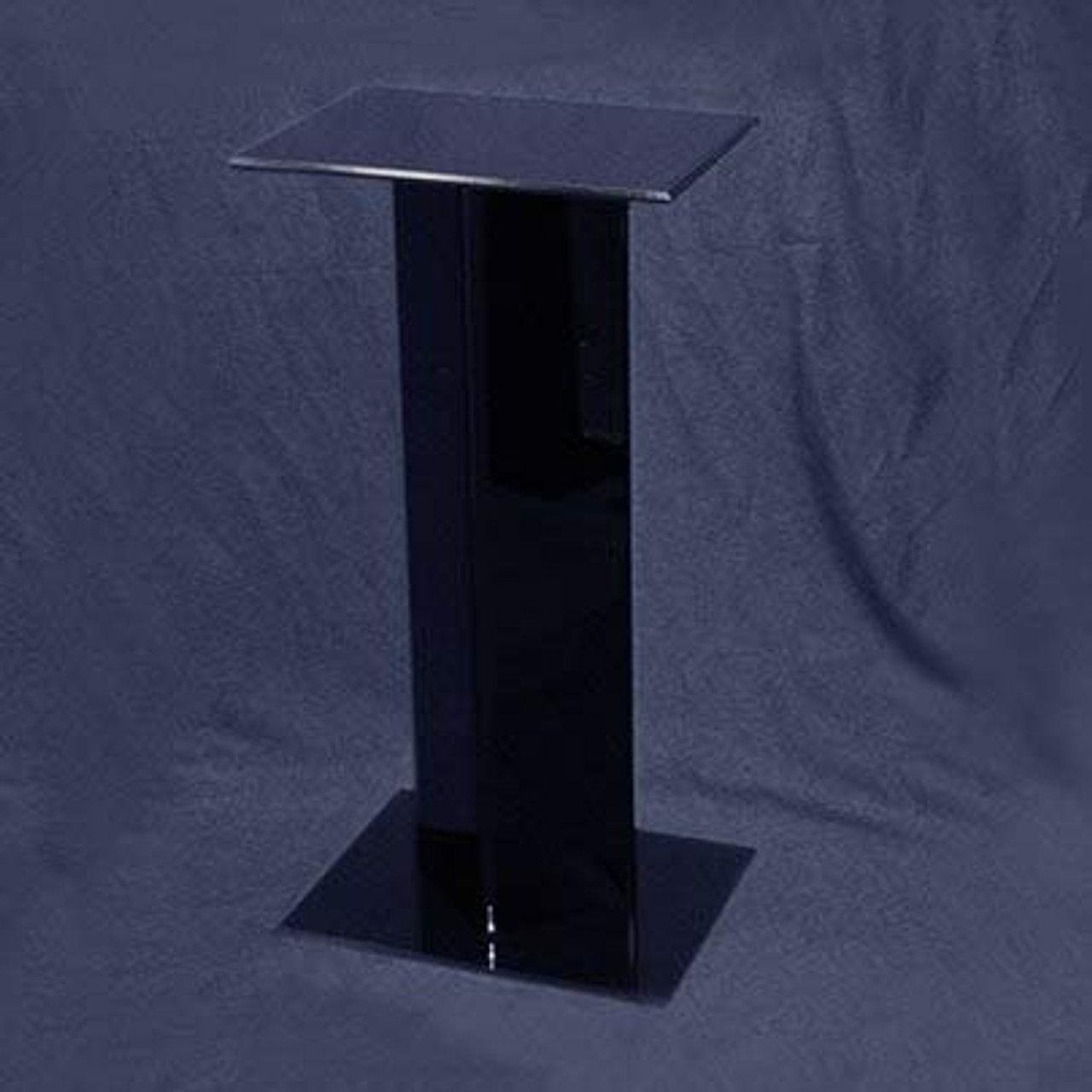  Square Acrylic Pedestal, 30 inch, Black