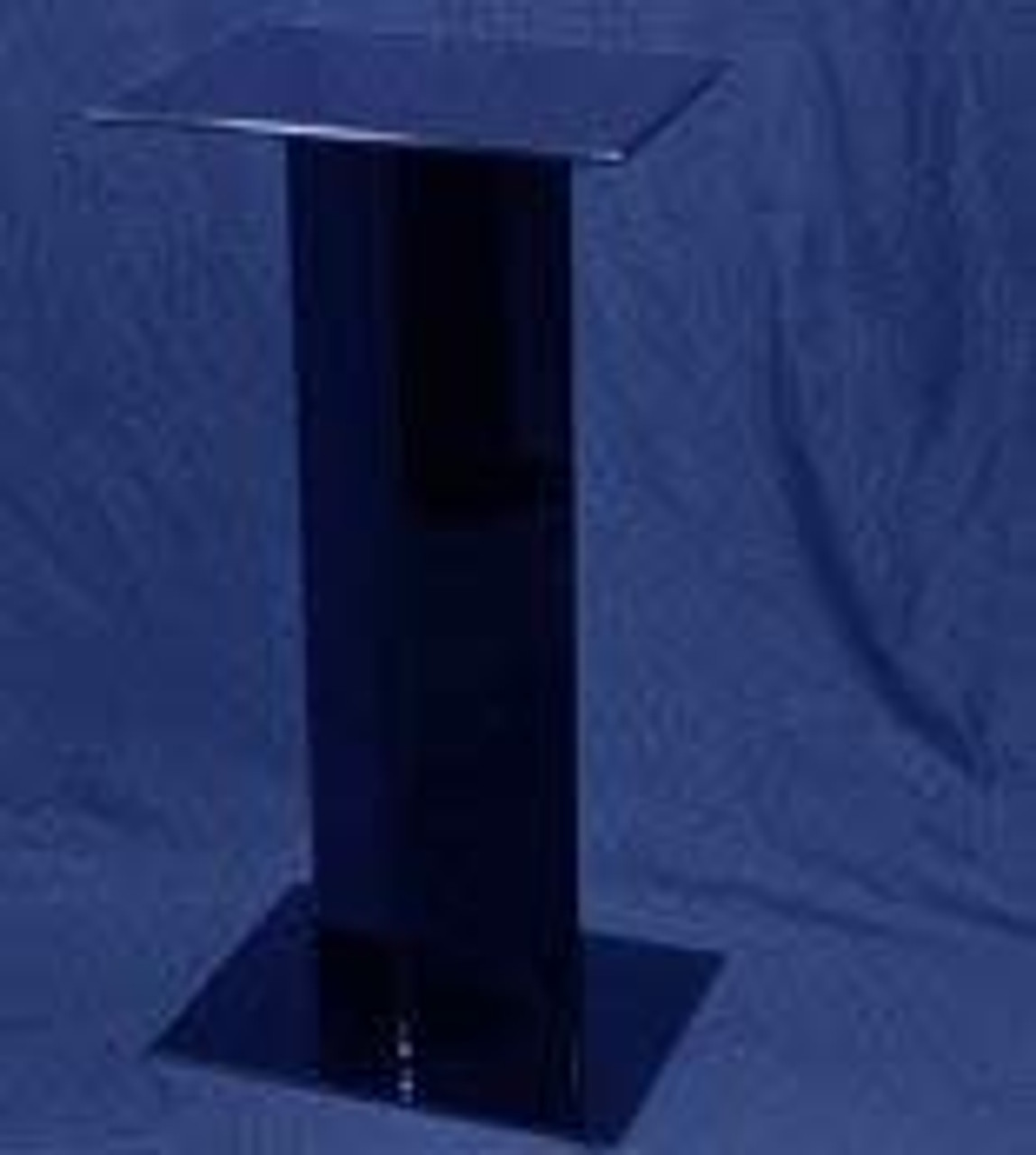  Rectangular Acrylic Pedestal, 24 Inch, Black