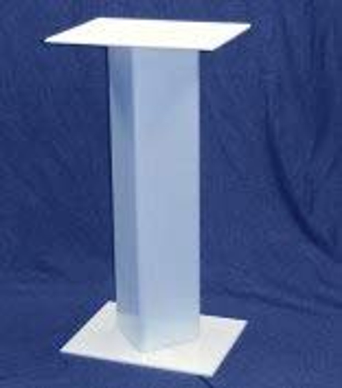 Clear Stands Rectangular Acrylic Pedestal, 30 Inch, White