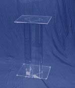 Rectangular Acrylic Pedestal, 30 Inch, Clear