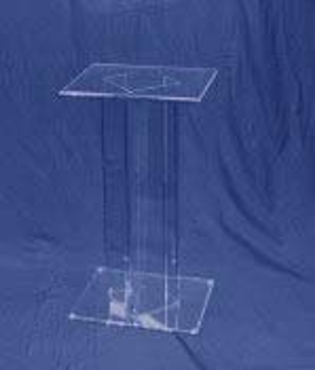 Rectangular Acrylic Pedestal, 24 Inch, Clear