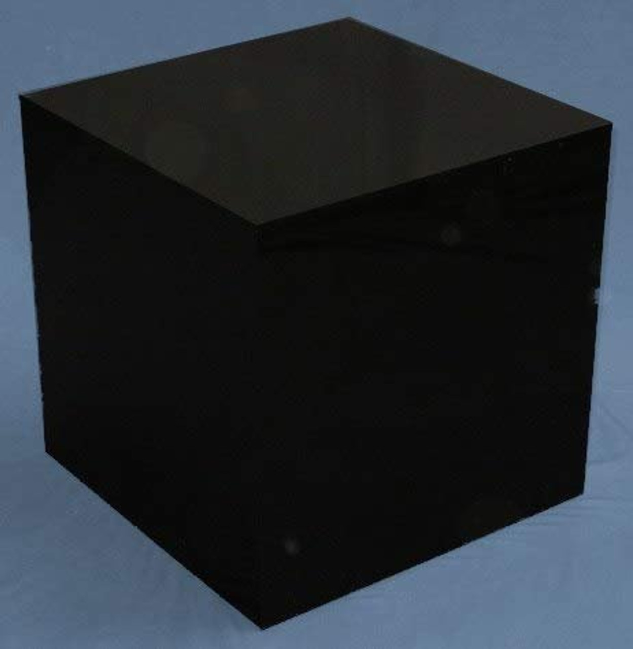 Clear Stands Black Large Square Acrylic Display Cube, 16 Inch