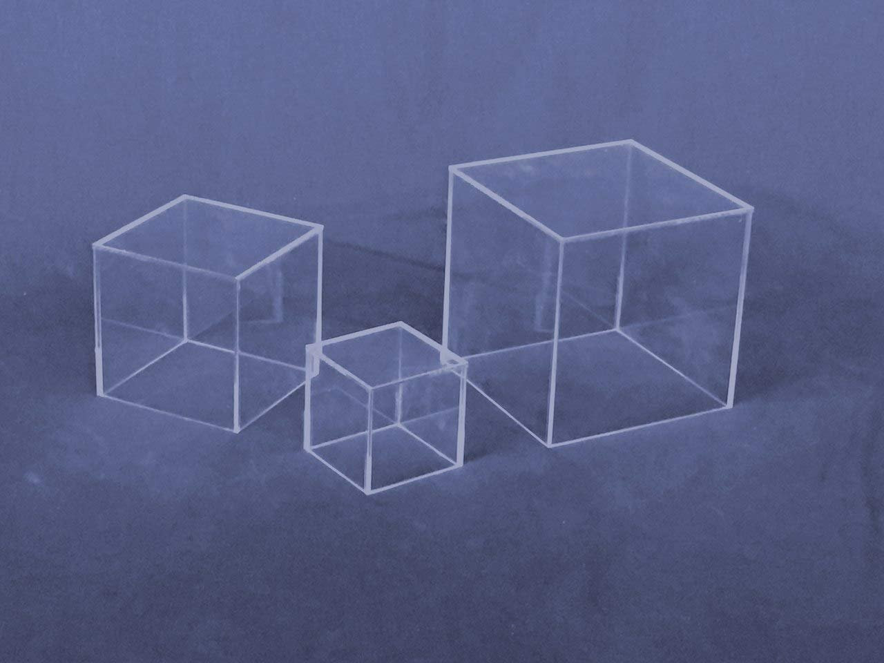 Economy Cubes - Clear Square Cube 4 inch, Case of 8