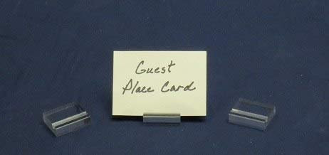 Lucite Guest Place Card Holders, Clear, 50 Pack