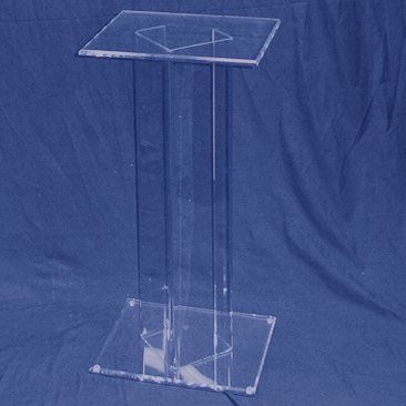 SQUARE ACRYLIC PEDESTAL 24" & 30" - Clear