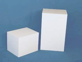 Clear Stands Rectangular Acrylic Display Cube White, 30 Inch