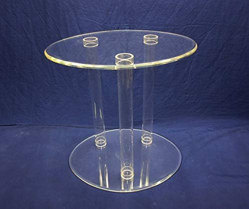 Acrylic Tubular Table, Clear, 30 Inch