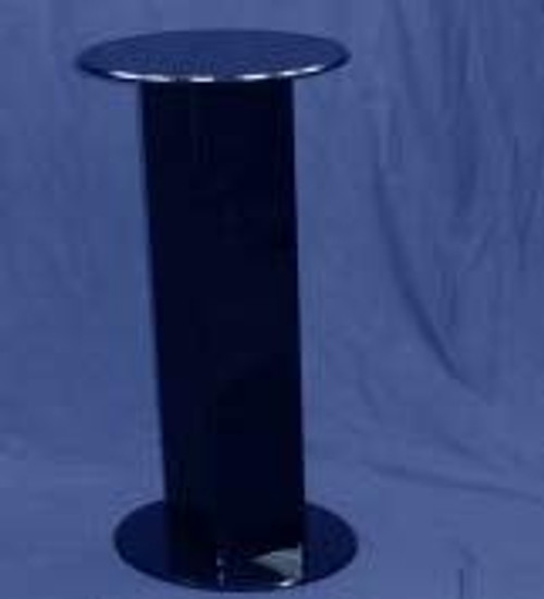  Oval Acrylic Pedestal, 24 Inch, Black
