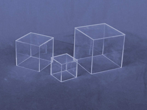 Economy Cubes - Clear Square Cube 8 inch, Case of 8