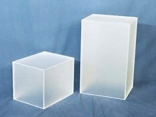 Clear Stands Rectangular Acrylic Display Cube, Frosted Finish, White, 36 Inch