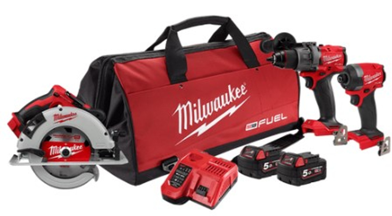 Milwaukee M18 Gen4 Fuel 5Ah Drill Driver Saw 3 Piece Powerpack