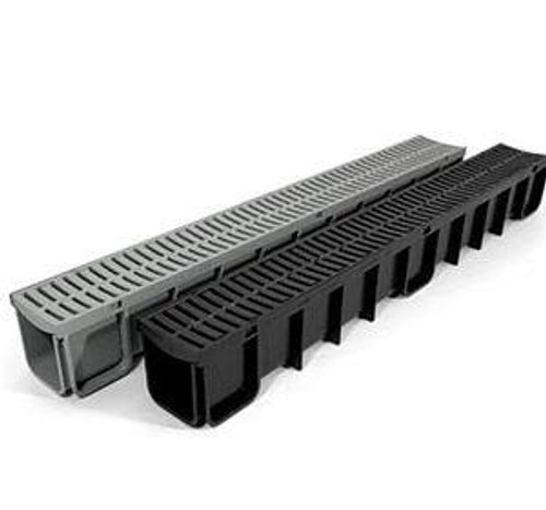 Allproof 1M Channel & Grate 1M X 125Mm Black