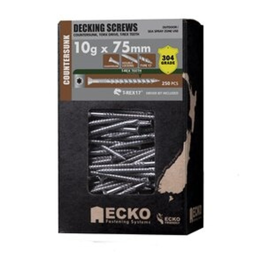 Ecko Deck Screw 10 X 75 Csk T25 S/S304 250Pk [Archived]