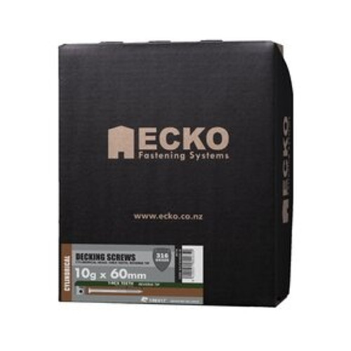 Ecko Deck Screw 10 X 60 Cylindrical T20 S/S316 1000Pk [Archived]