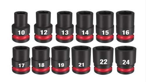 Milw Impact Socket 1/2 Drive 12Pc