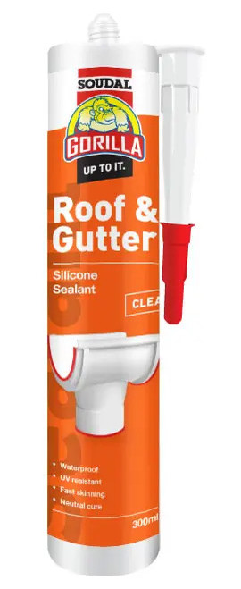Gorilla Roof & Gutter Silicone Sealant Clear 300Ml