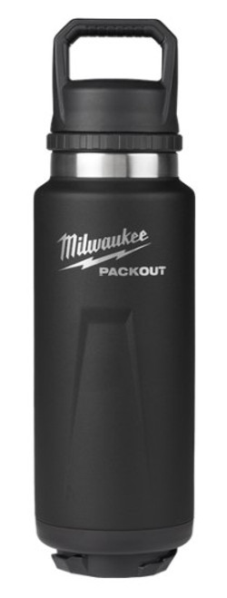 Milw Packout Bottle 1064Ml Chug Lid Black