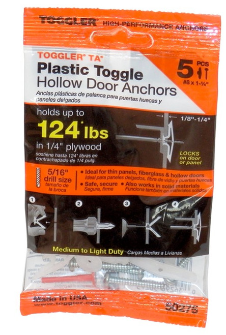 Toggle Hollow Door Grip 1/8  - 1/4  (5) Toggle Hollow Door Grip 1/8  - 1/4  (5) 50275