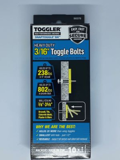 Snap Toggle 3/16  With Screws (10) 50375