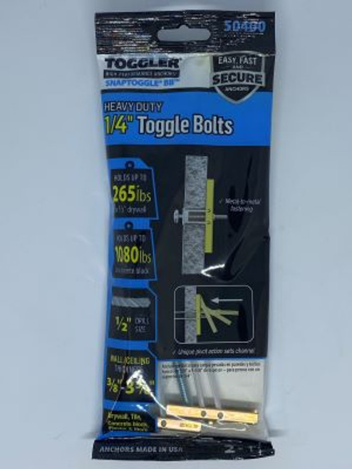 Snap Toggle 1/4  With Screws (2) 50400