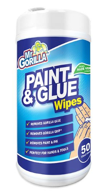Gorilla Paint & Glue Wipes 50Pk