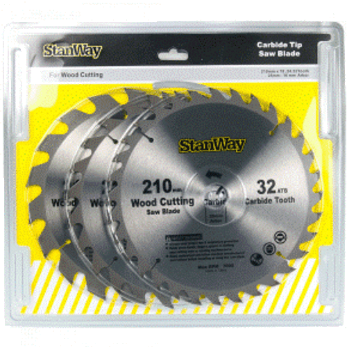 Stanway  Pro Series Saw Blade 210Mm X 18 24 32T  Set