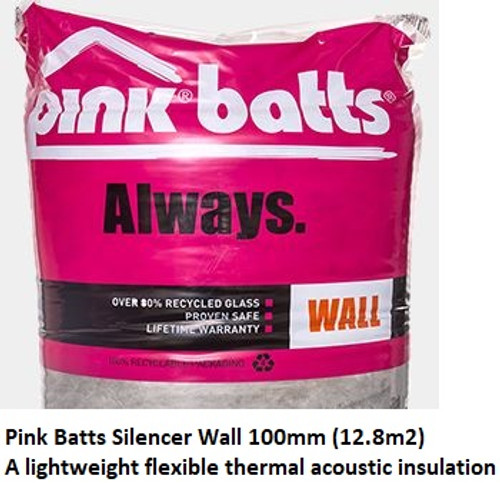 Pink Batts Silencer 100Mm 12.8M2