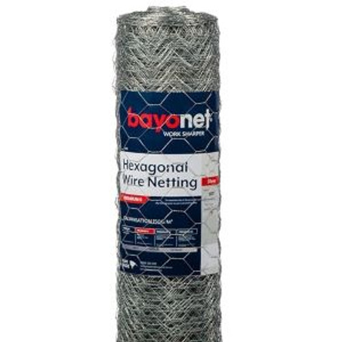 Bayonet Hex Netting Galv Roof 900X75mm 50M