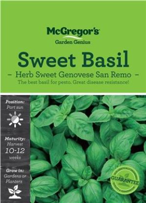 Mcgregors Basil Sweet Genovese San Remo Pesto Seed