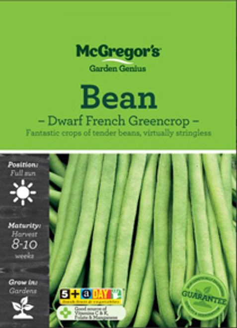 Mcgregors Beans Dwarf French Greencrop Vege Seed