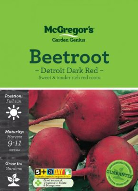 Mcgregors Beetroot Detroit Dark Red Vege Seed