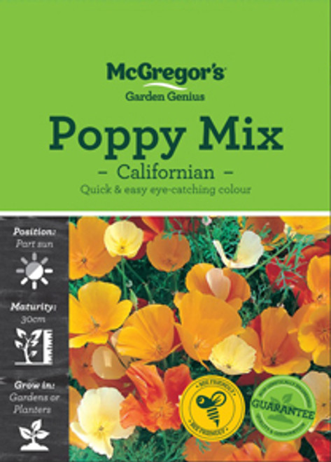 Mcgregors Californian Poppy Mixed Flower Seed