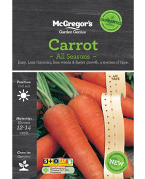 Mcgregors Carrot All Season Seed Tape