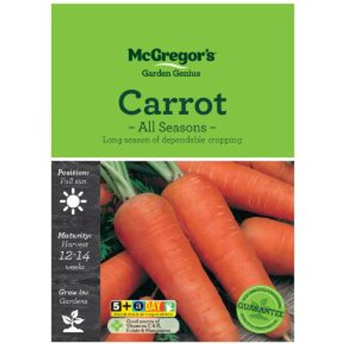 Mcgregors Carrot All Seasons Vege Seed