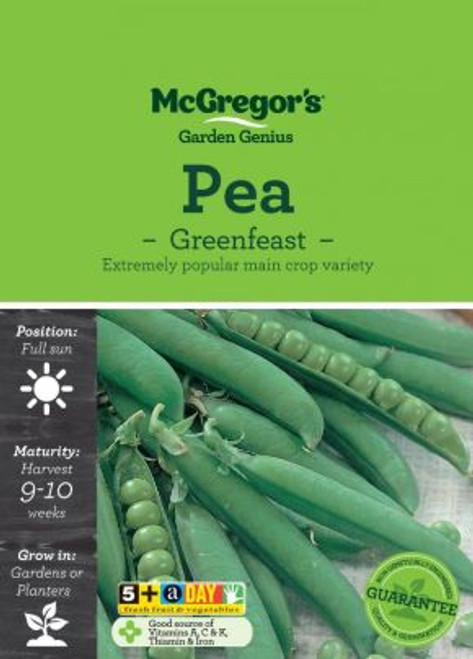 Mcgregors Peas Greenfeast Vege Seed