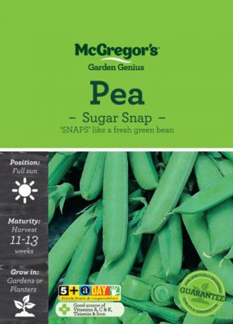 Mcgregors Peas Sugar Snap Vege Seed
