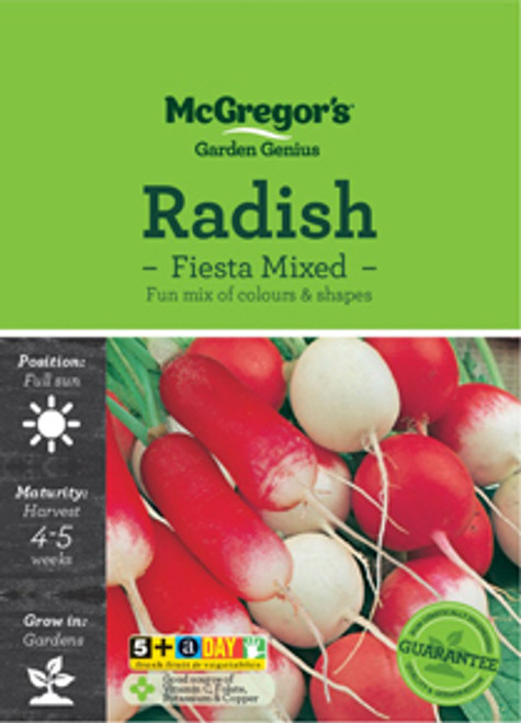 Mcgregors Radish Mixed Varieties Vege Seed