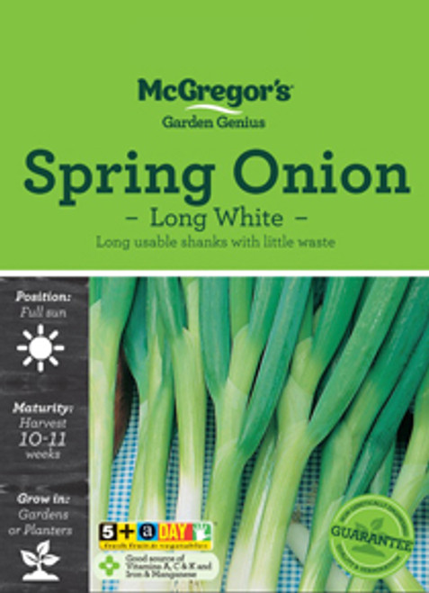 Mcgregors Spring Onion Long White Vege Seed