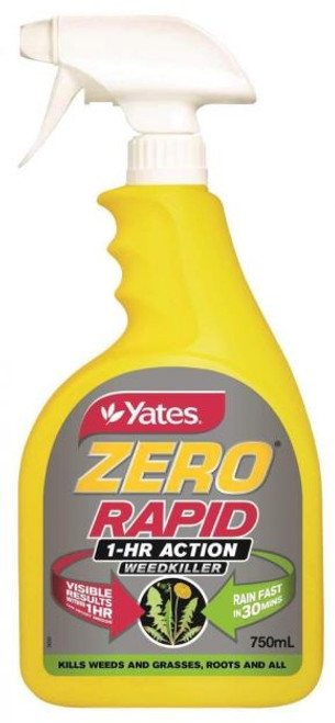 Yates Zero Rapid 1 Hr Action Weedkiller Rtu 750Ml