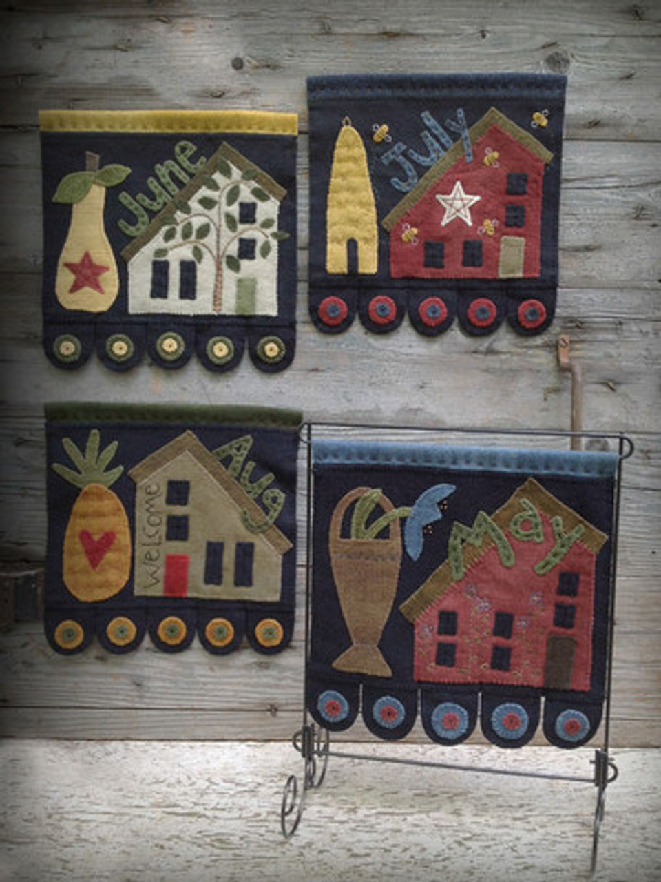 Wool Applique Kits With Hand Dyed Wool