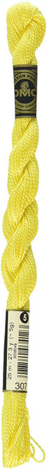 DMC Perle Cotton #307 - Lemon