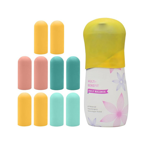 Silicone Travel Bottle Sleeves, 10-Pack — Leak-Proof Toiletry Covers for Carry-On & Cruise