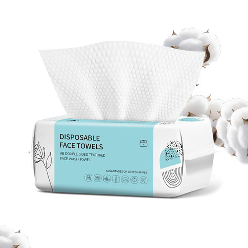 Disposable Face Towels, 100-Count — Soft Dual-Texture Facial Cloths for Cleansing & Makeup Removal