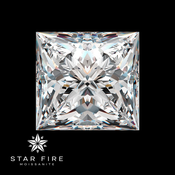 Princess Cut Moissanite Loose Single Stones 0.15 to 6-Carat Sizes