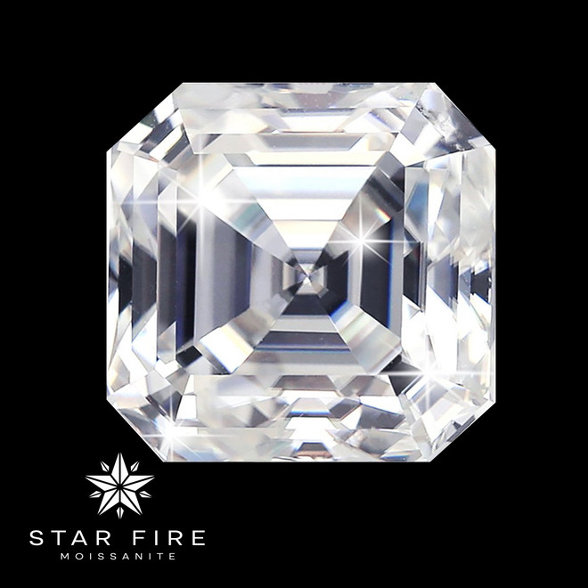 Asscher Cut Moissanite Loose Single Stones 0.15 to 7-carat Sizes