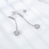2-Carats tw Earrings Dangle Style Moissanite in Sterling Silver